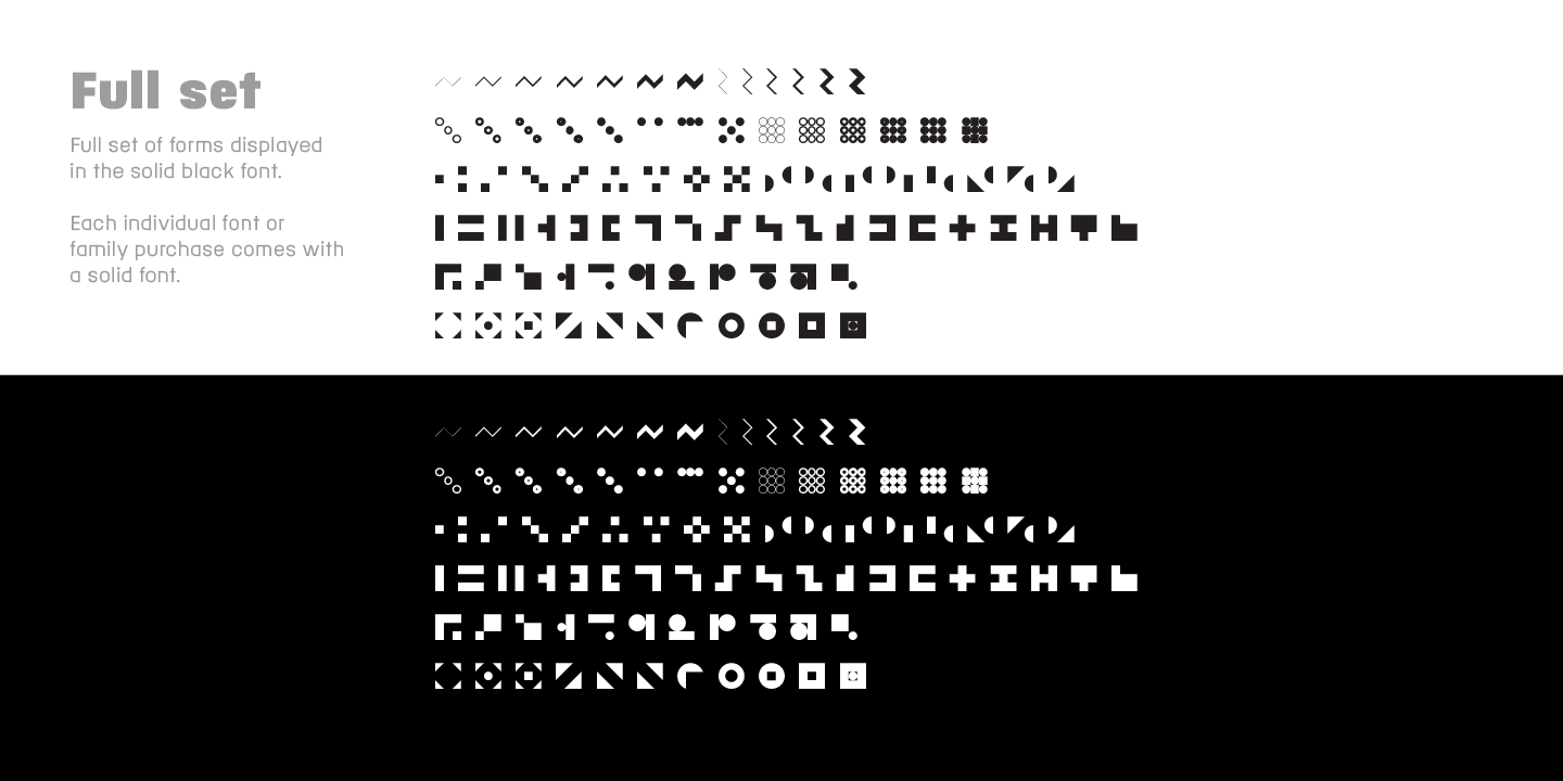 Beispiel einer FormPattern Color Three Secondary-Schriftart